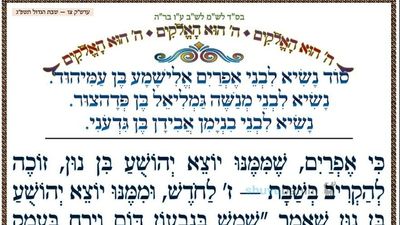 סוד הנשיאים - אפרים, מנשה ובנימין • המאמר היומי מהגה"צ רבי אליעזר ברלנד שליט"א