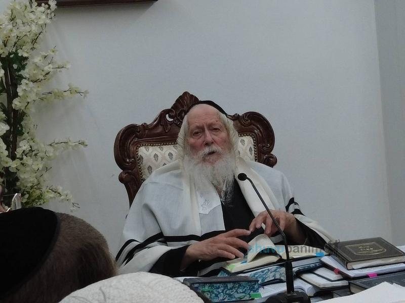 שיעור לתושבי נתיבות במעונו של הגה"צ רבי אליעזר ברלנד שליט"א