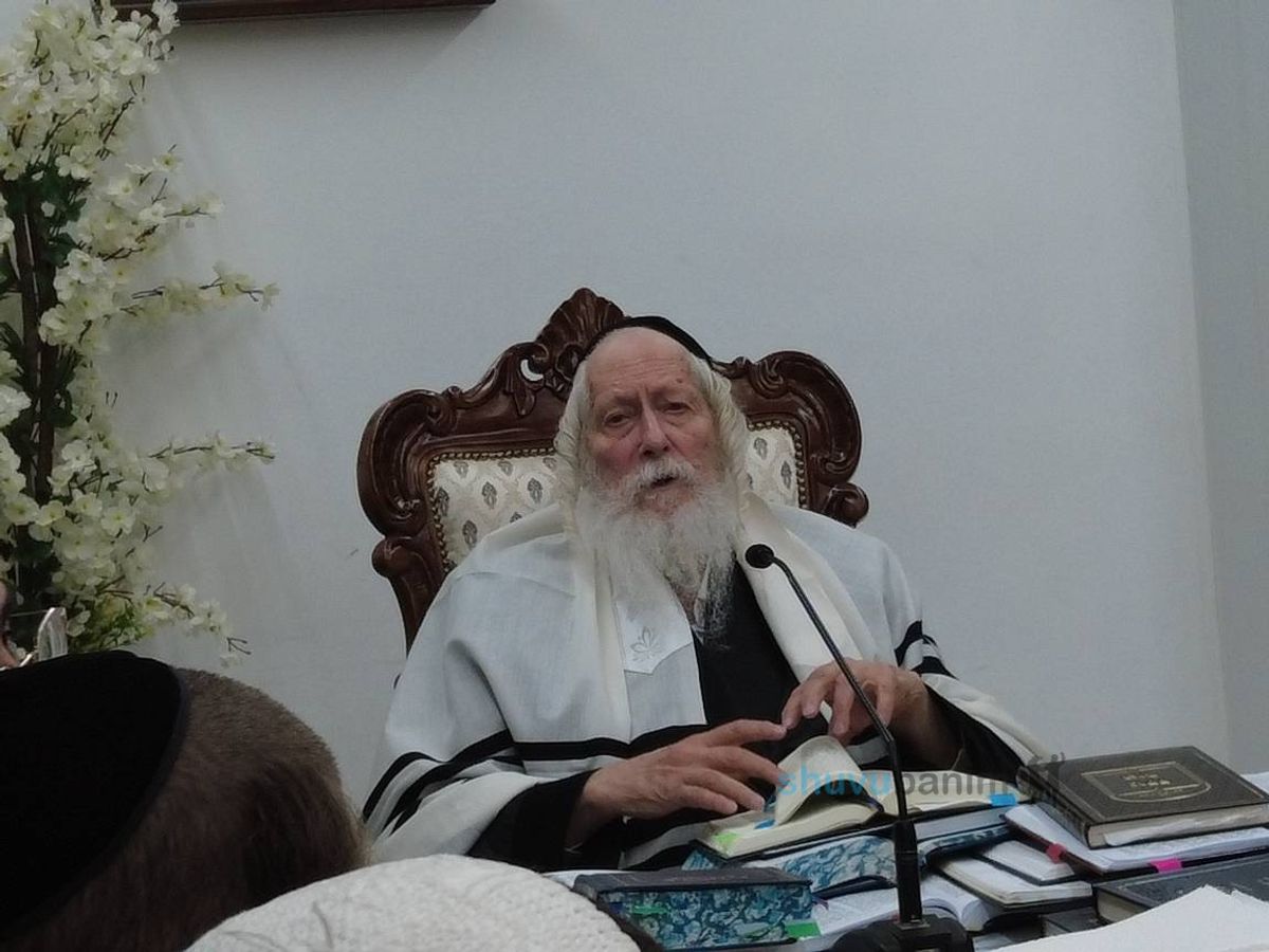 שיעור לתושבי נתיבות במעונו של הגה"צ רבי אליעזר ברלנד שליט"א