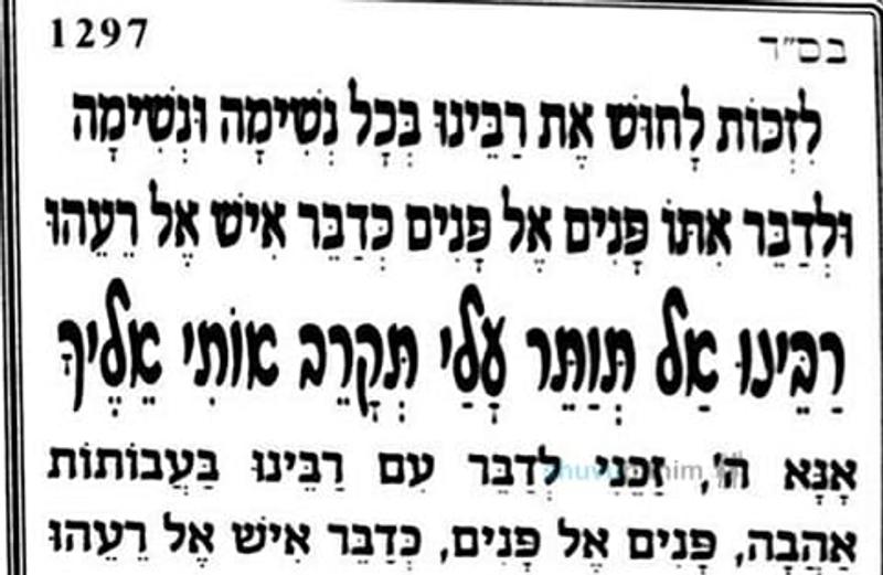 "לָחוּשׁ אֶת רַבֵּנוּ בְּכָל נְשִׁימָה"