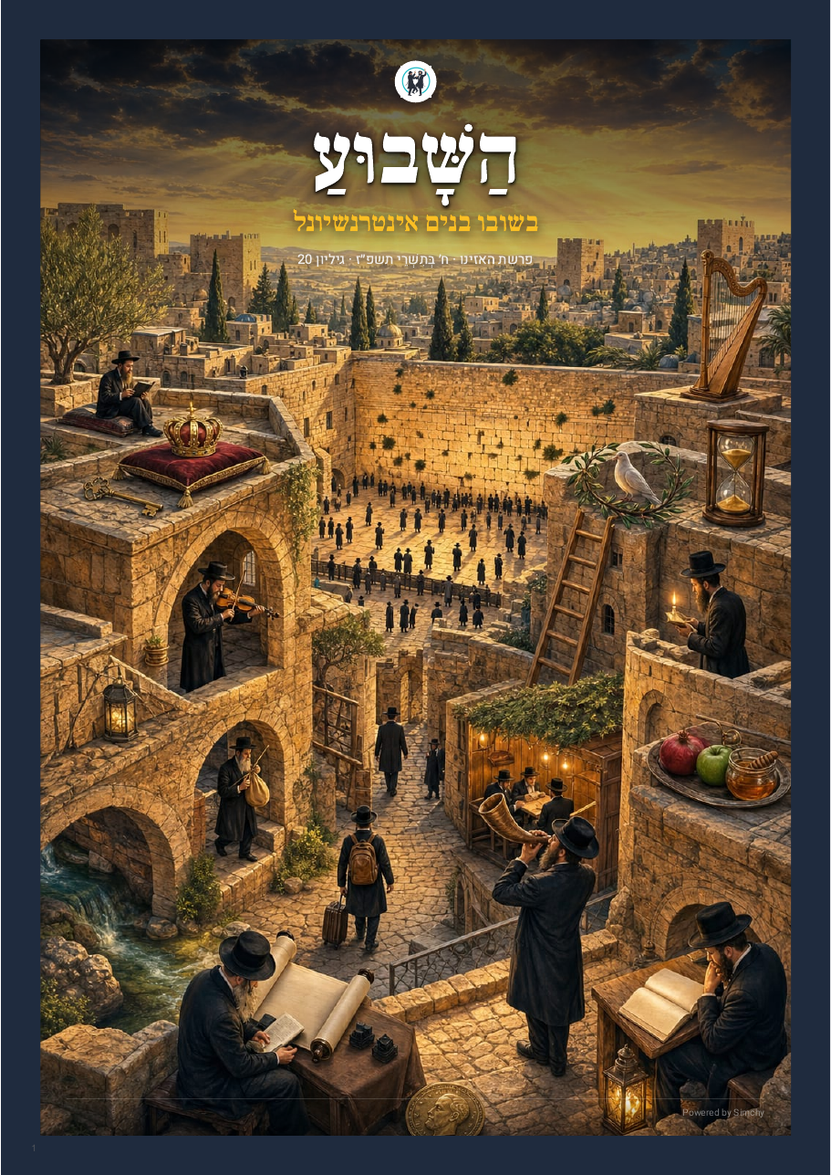 השבוע בשובו בנים אינטרנשיונל — פרשת האזינו