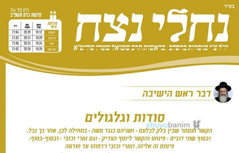 עלון נחלי נצח - פרשת בלק תשפ"ב