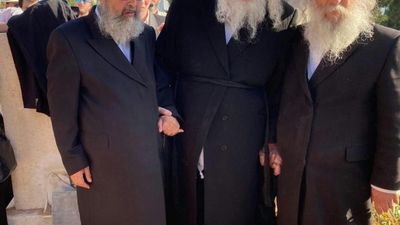 Rav Berland at Funeral of his Brother-In-Law in Haifa
