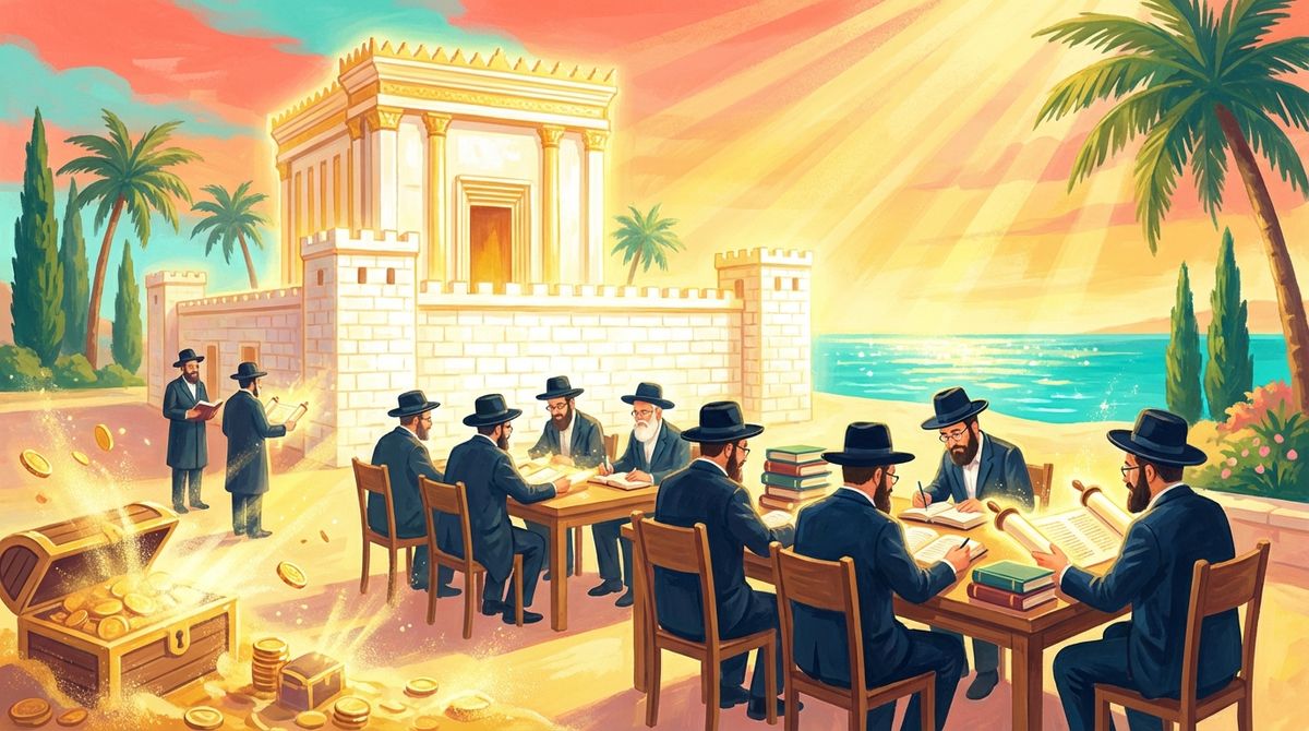 סוד עמל התורה: ביטול תאוות ממון ובניין בית המקדש