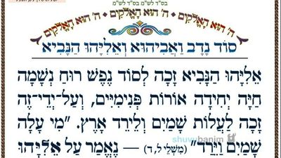 סוד נדב ואביהו ואליהו הנביא • המאמר היומי מהגה"צ רבי אליעזר ברלנד שליט"א