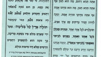 Prayer for Mercy, Patience and Shalom Bayit