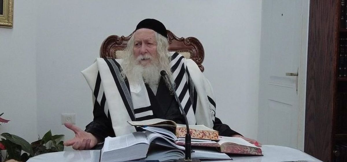 שיעור לתושבי פתח תקווה במעונו של הגה"צ רבי אליעזר ברלנד שליט"א