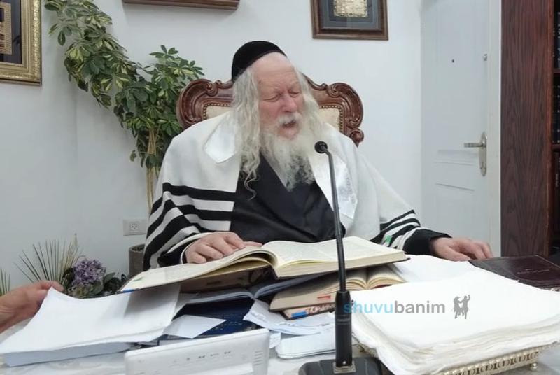 שובו בנים קרית גת בשיעור במעונו של הגה"צ רבי אליעזר ברלנד שליט"א