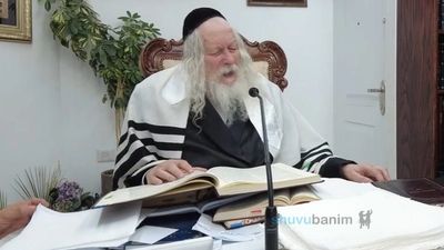 שובו בנים קרית גת בשיעור במעונו של הגה"צ רבי אליעזר ברלנד שליט"א