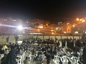 The weekly prayer rally for the success of Rabbi Berland at the kotel