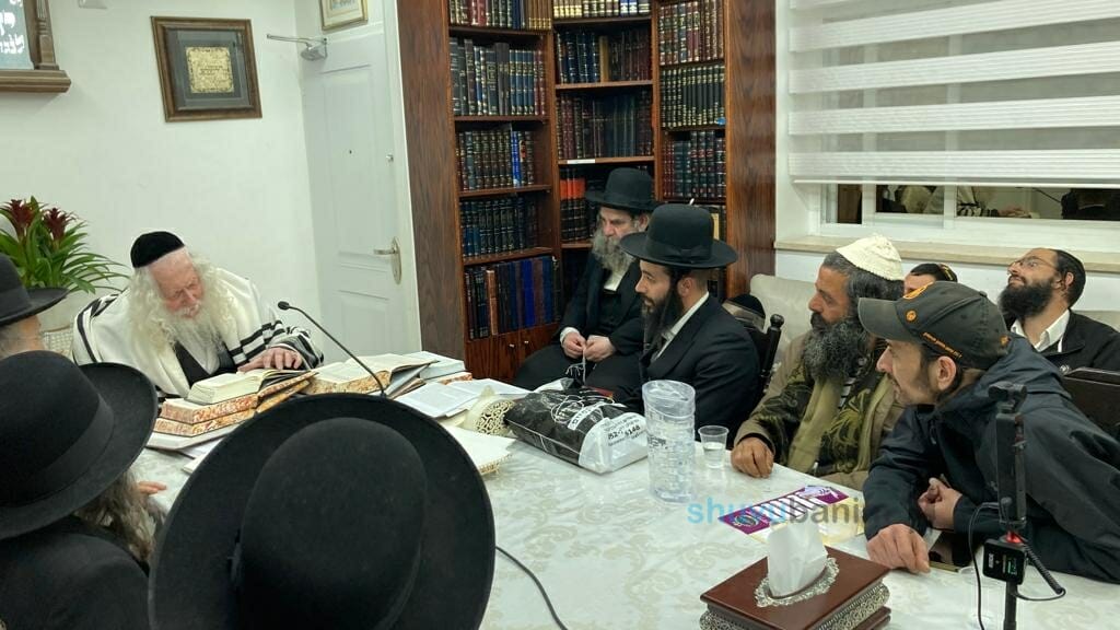 שיעור לשובו בנים באר שבע במעון קודשו של הגה"צ רבי אליעזר ברלנד שליט"א