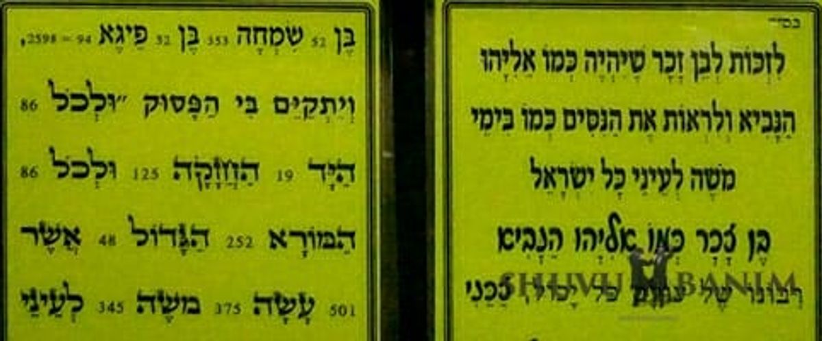 לזכות לבן זכר שיהיה כמו אליהו הנביא - תפילה של הגה"צ הרב אליעזר ברלנד שליט"א