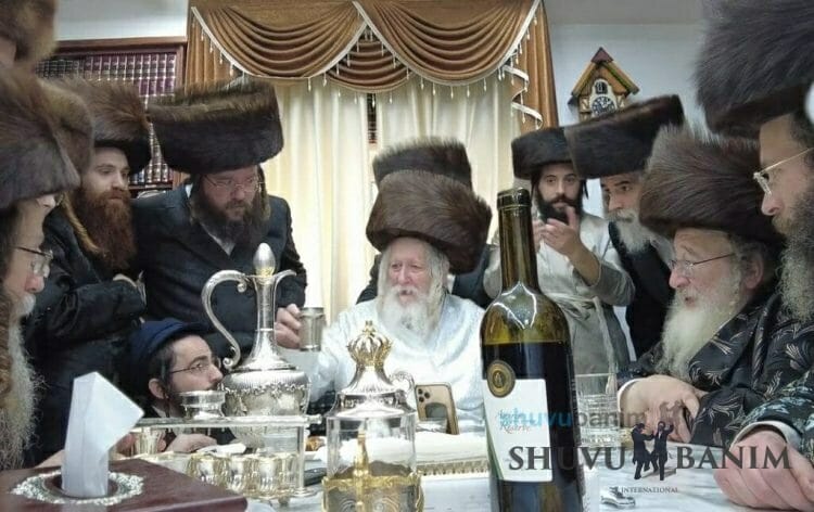 “To Make Known…” – Wine Banquet at Home of R’ Berland Shlit”a with Rebbe of Spinka