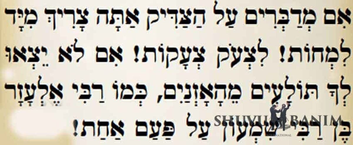 חומרת הדיבורים נגד הצדיק - דברי הגה"צ הרב אליעזר ברלנד שליט"א על המחלוקת על הצדיק - מתוך השבבי אור