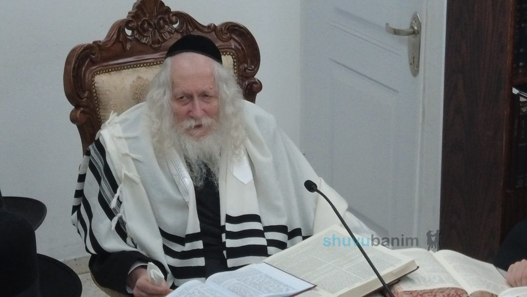 שיעור לבחורי ישיבת מתחברים במעונו של הגה"צ רבי אליעזר ברלנד שליט"א