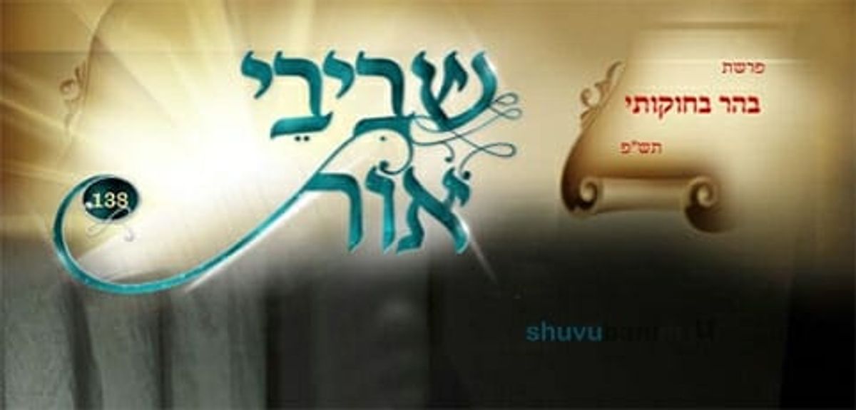 עלון שביבי אור בהר בחוקותי תש"פ - מדברי הגה"צ הרב אליעזר ברלנד שליט"א