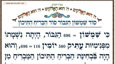 "סוד שמשון הגיבור סוד הבריח התיכון" • המאמר היומי מהגה"צ רבי אליעזר ברלנד שליט"א