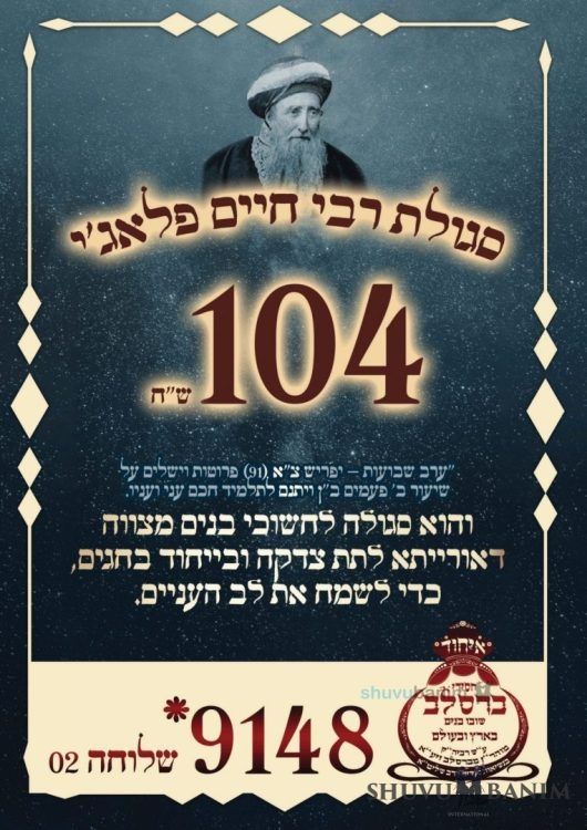 The Segula of Rav Hayim Palaggi for Erev Shavuot