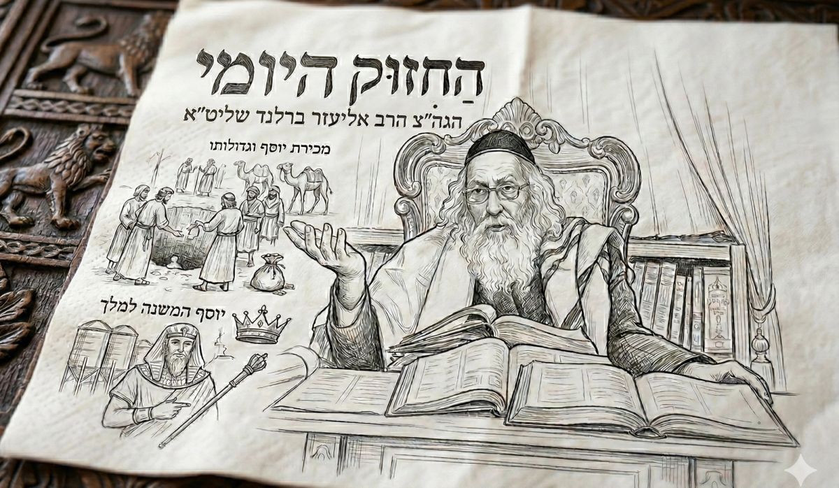 סוד הנעליים: מכירת יוסף ותיקון העולם - החיזוק היומי מהגה"צ הרב אליעזר ברלנד שליט"א