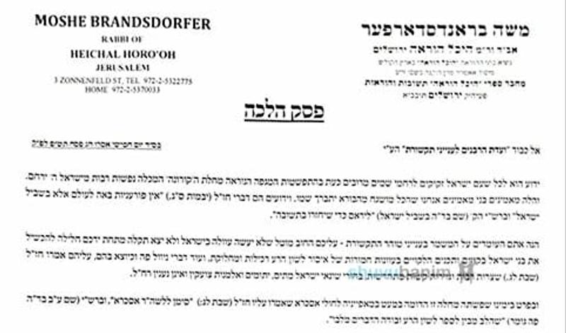 "ידינו לא שפכו דם מגיפה זו"