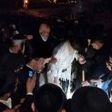 הגה"צ הרב אליעזר ברלנד שליט"א בהלווית אחיו הרה"צ יחזקאל ברלנד זצ"ל בהר הזיתים