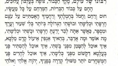 Rabbi Berland's Prayer for the Trait of Holy Shame
