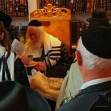 הבריתות לבנו של הרב אורי ישראלי ולנכד המקובל הרב שלמה אלמליח עם הגה"צ הרב אליעזר ברלנד שליט"א