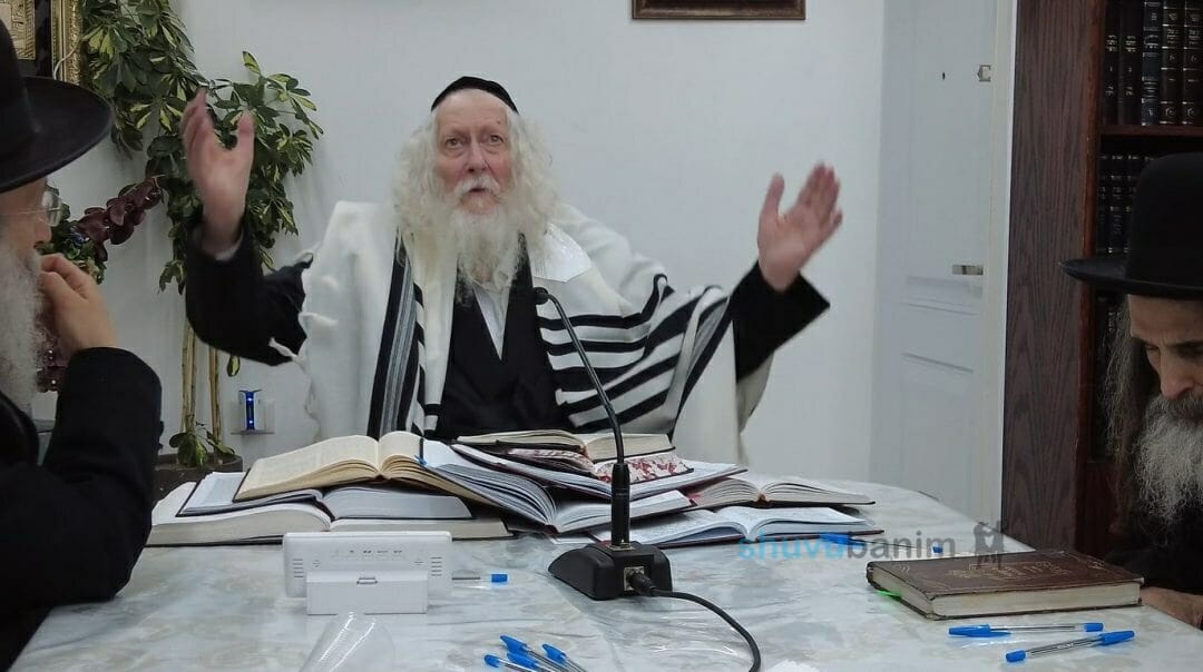 שיעור לראשי הכוללים של שובו בנים ברחבי הארץ במעונו של הגה"צ רבי אליעזר ברלנד שליט"א