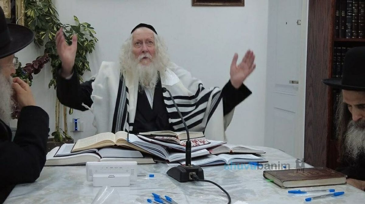 שיעור לראשי הכוללים של שובו בנים ברחבי הארץ במעונו של הגה"צ רבי אליעזר ברלנד שליט"א