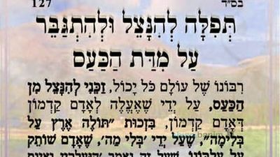 תפילה של הגה"צ הרב אליעזר ברלנד שליט"א להינצל ולהתגבר על מדת הכעס