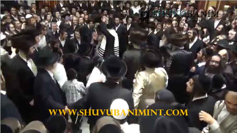 צפו: הרב ברלנד שליט"א משמח חתן בחתונת בזאנסון ושור