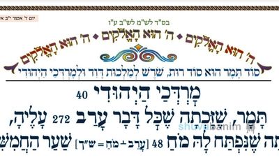 סוד תמר הוא סוד רות, שורש למלכות דוד ולמרדכי היהודי • המאמר היומי מהגה"צ רבי אליעזר ברלנד שליט"א