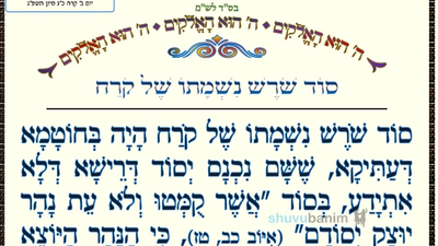 סוד שורש נשמתו של קֹרח • המאמר היומי מהגה"צ רבי אליעזר ברלנד שליט"א