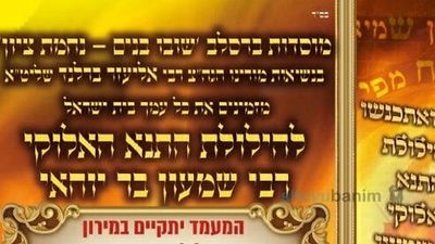 עולו ואתכנשו להילולא דבר יוחאי • כל הפרטים על הנסיעה וההרשמה לקהילת שובו בנים מירון תשפ"ג