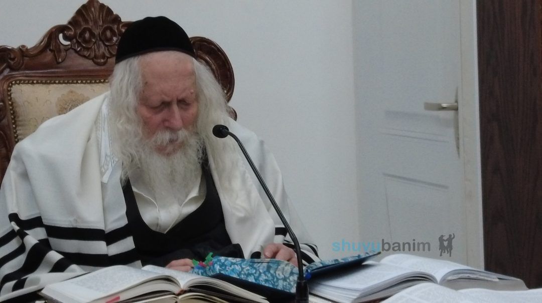 שיעור לבחורי ישיבה במעונו של הגה"צ רבי אליעזר ברלנד שליט"א