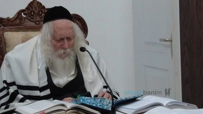 שיעור לבחורי ישיבה במעונו של הגה"צ רבי אליעזר ברלנד שליט"א