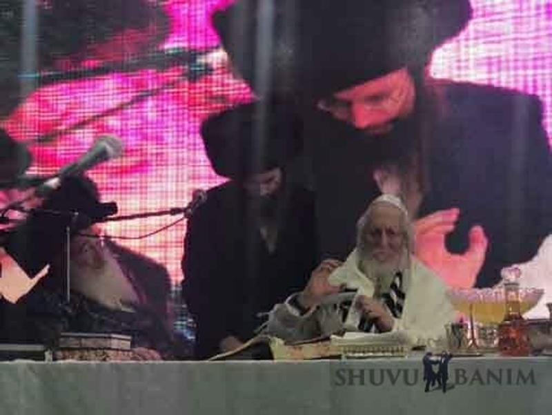 הילולת הענק בחצר שובו בנים עם הגה"צ הרב אליעזר ברלנד שליט"א - כל מראות הקודש
