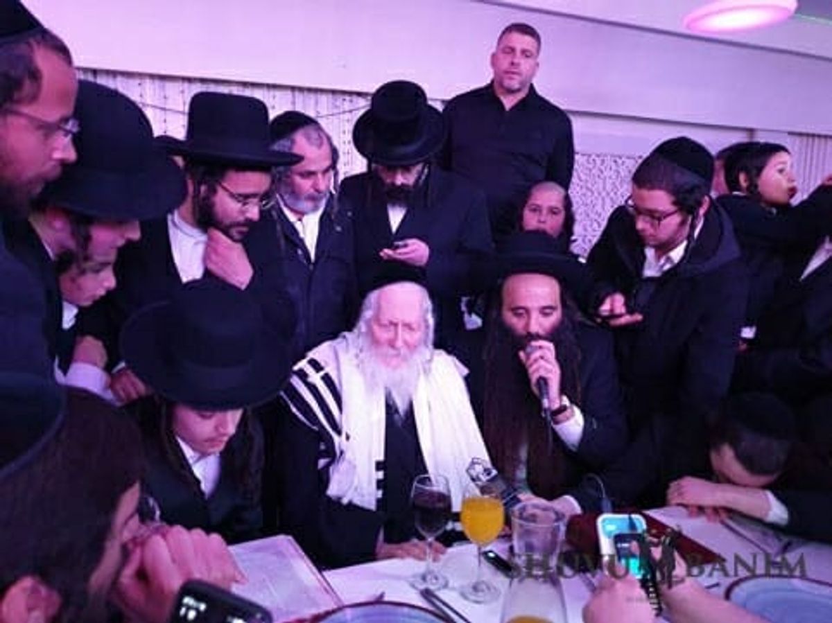 שמחת האירוסין למשפחות משאל וועקנין עם הגה"צ הרב אליעזר ברלנד שליט"א