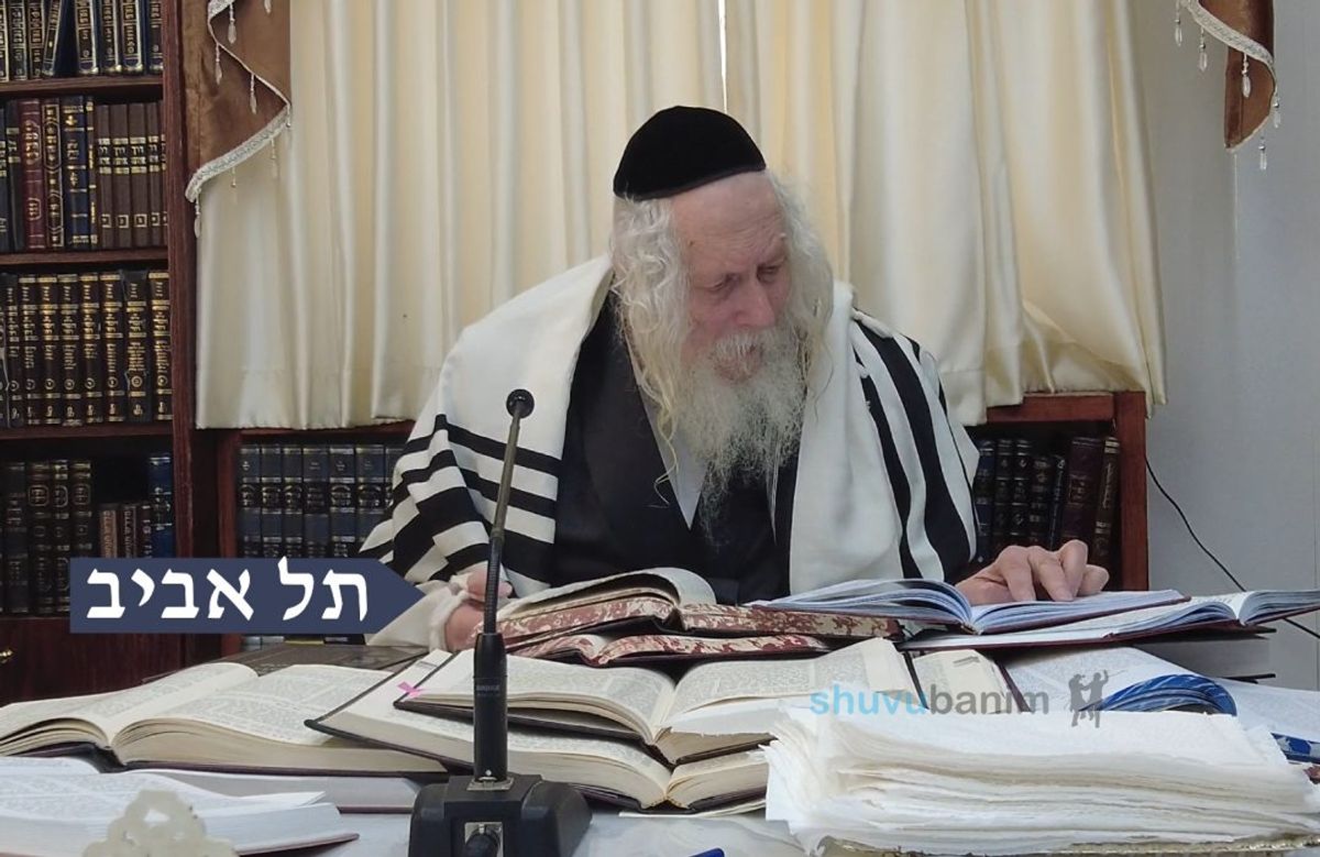 שיעור במעונו של הגה"צ רבי אליעזר ברלנד שליט"א לאנשי שלומינו מהעיר תל אביב