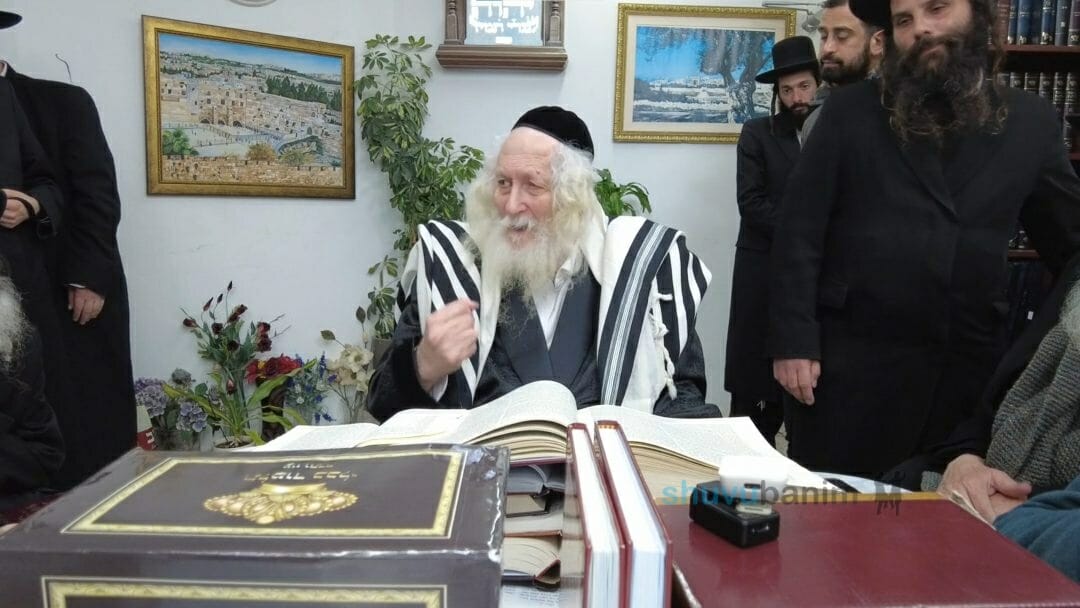 שיעור למתנדבי ארגון הילולת הרשב"י במעונו של הגה"צ רבי אליעזר ברלנד שליט"א