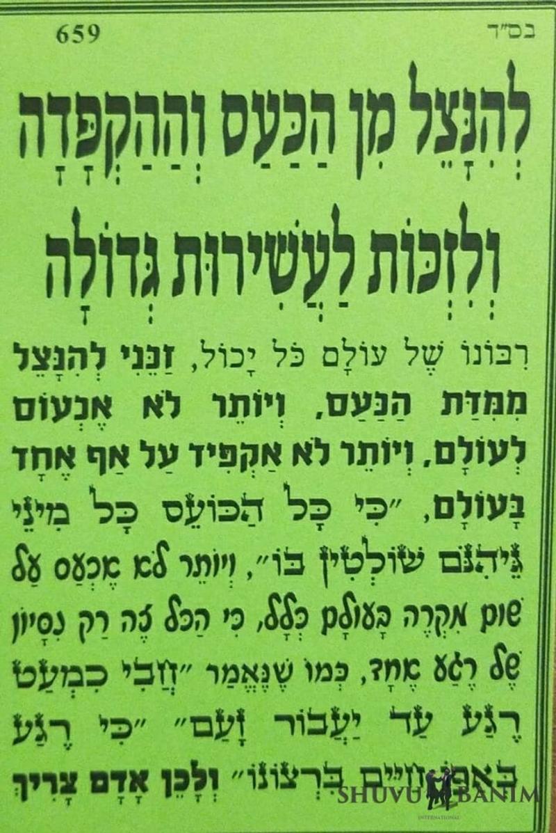 להינצל מהכעס ולזכות לעשירות - תפילות נפלאות של הגה"צ הרב אליעזר ברלנד שליט"א