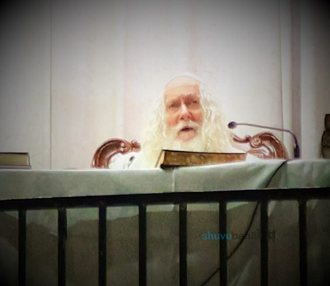 "פְּנֵי רַבּוֹ בָּרֶגֶל" • הגה"צ רבי אליעזר ברלנד שליט"א בשיעור מיוחד במעמד הקבלת פני רבו