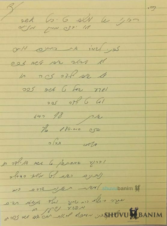 The Reason Behind the Terrible Accident on Shamgar St. in Jerusalem -- New Prayer by R' Berland Shlit"a