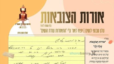 עלון מראות הצובאות - פרשת שלח לך תשפ"ב