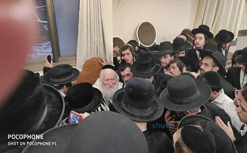 האדמו"ר מטאלנה והרב ברלנד שליט"א בברית הרב שטיין בבני ברק