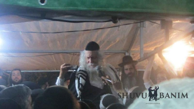 הגה"צ הרב אליעזר ברלנד שליט"א הגיע ביום האחרון של ימי השבעה אל היישוב נהורה