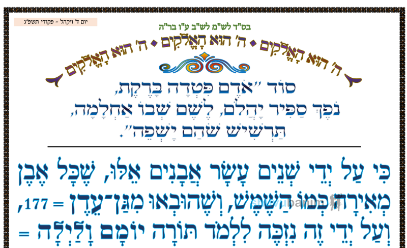 סוד אבני החושן  • המאמר היומי מהגה"צ רבי אליעזר ברלנד שליט"א