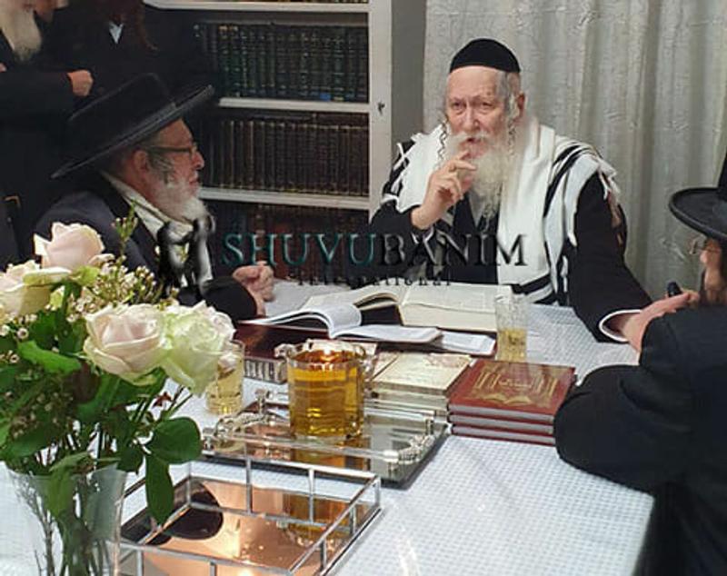 האדמו"ר מסטרופקוב אצל הגה"צ הרב אליעזר ברלנד שליט"א
