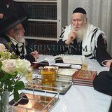 האדמו"ר מסטרופקוב אצל הגה"צ הרב אליעזר ברלנד שליט"א