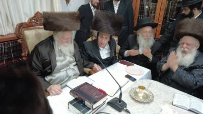 Sheva Berachot for Great-Grandson of Rabbi Eliezer Berland Shlit"a